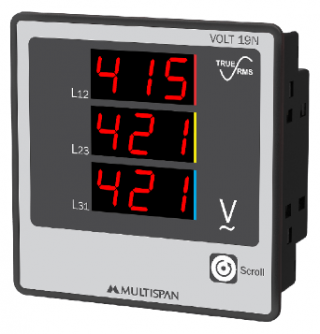 Multispan VOLT-23 Voltage Meter 3 phase - Beeco Electronics- Heating ...